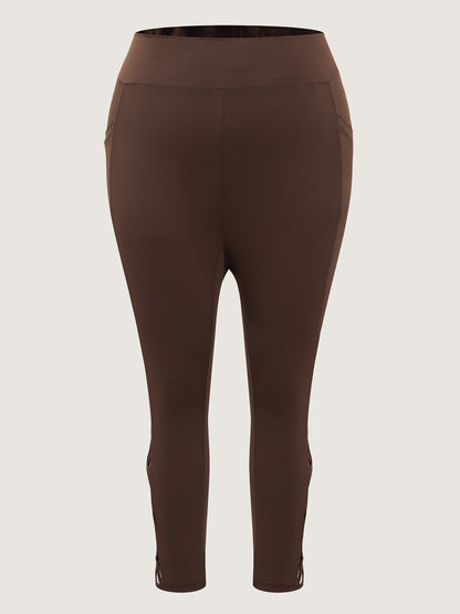 Super Stretchy Crisscross Detail Pockets Leggings