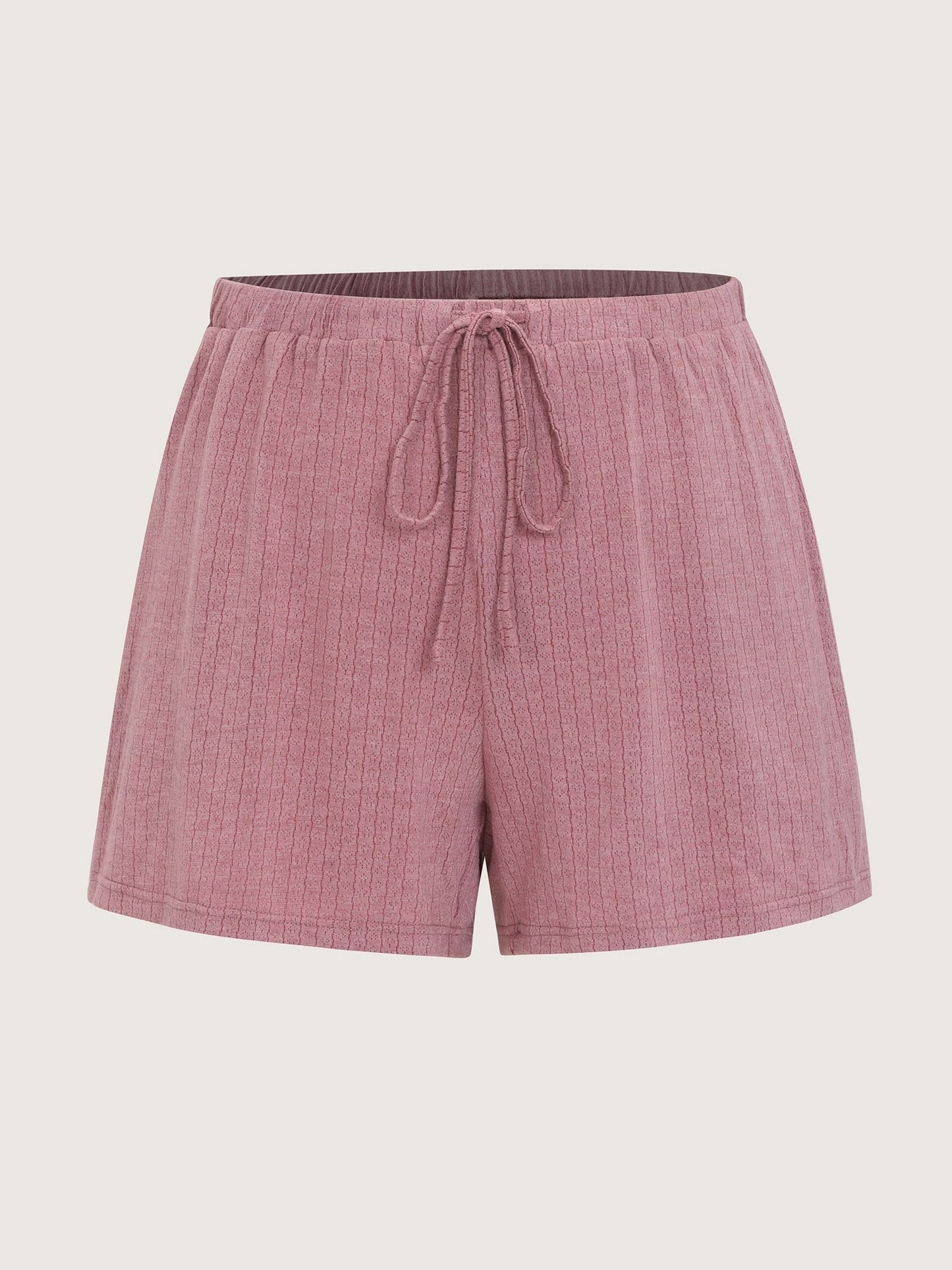 Supersoft Ribbed Plain Two-Piece Lounge Set