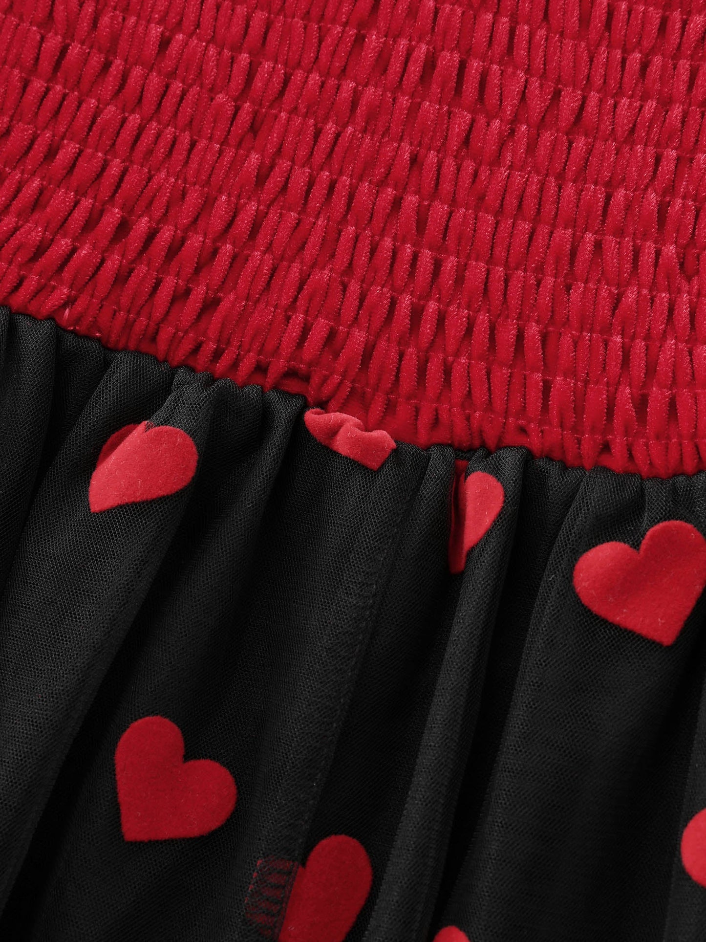 Velvet Heart Shaped Flocked Shoulder-Tie Maxi Dress