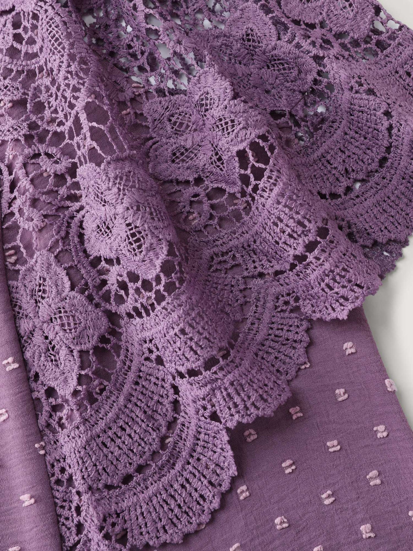 Supersoft Sheer Lace Sleeve Cinched Blouse