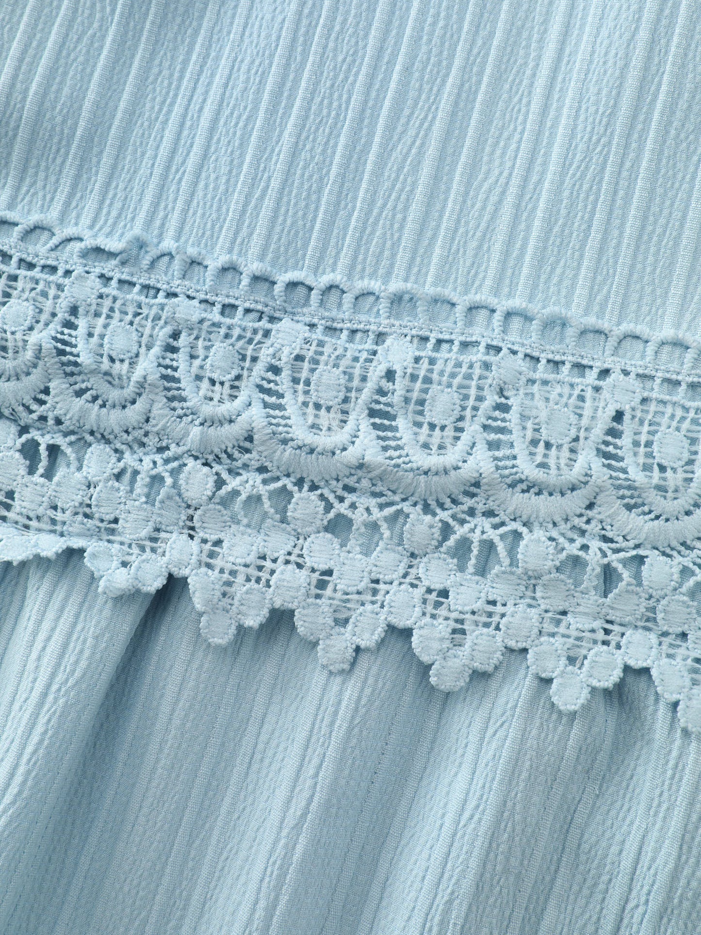 Lace Trim Tiered Plain Maxi Skirt