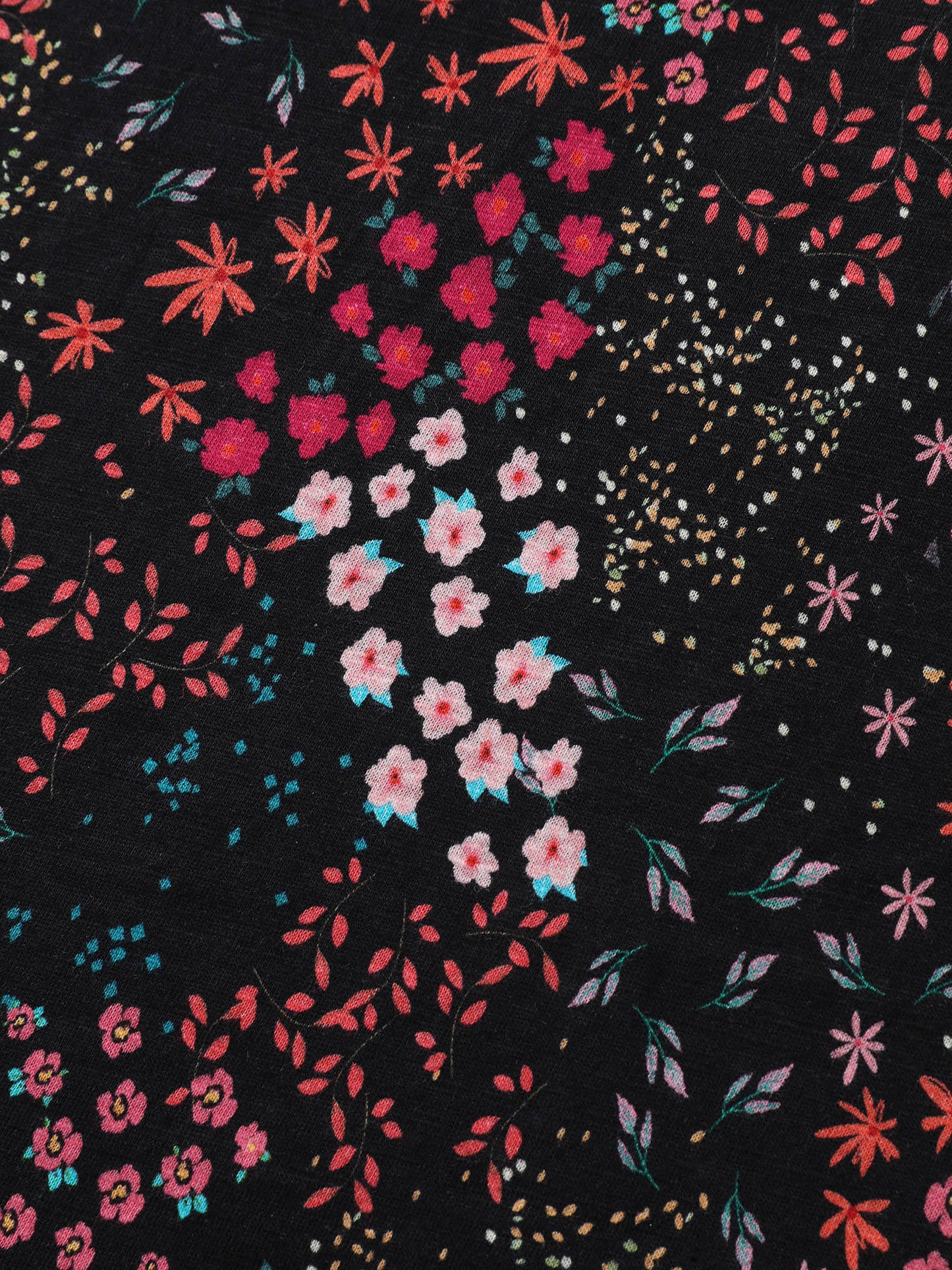 Pure Cotton Dense Floral Print T-Shirt