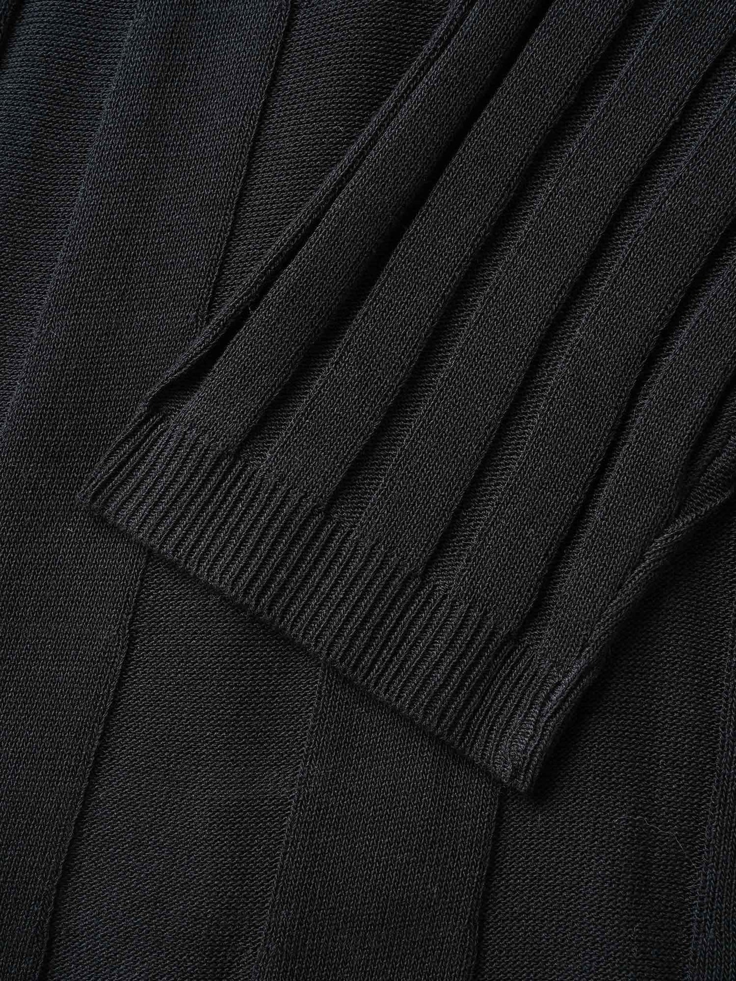 Plain Textured Kimono Collar Cardigan