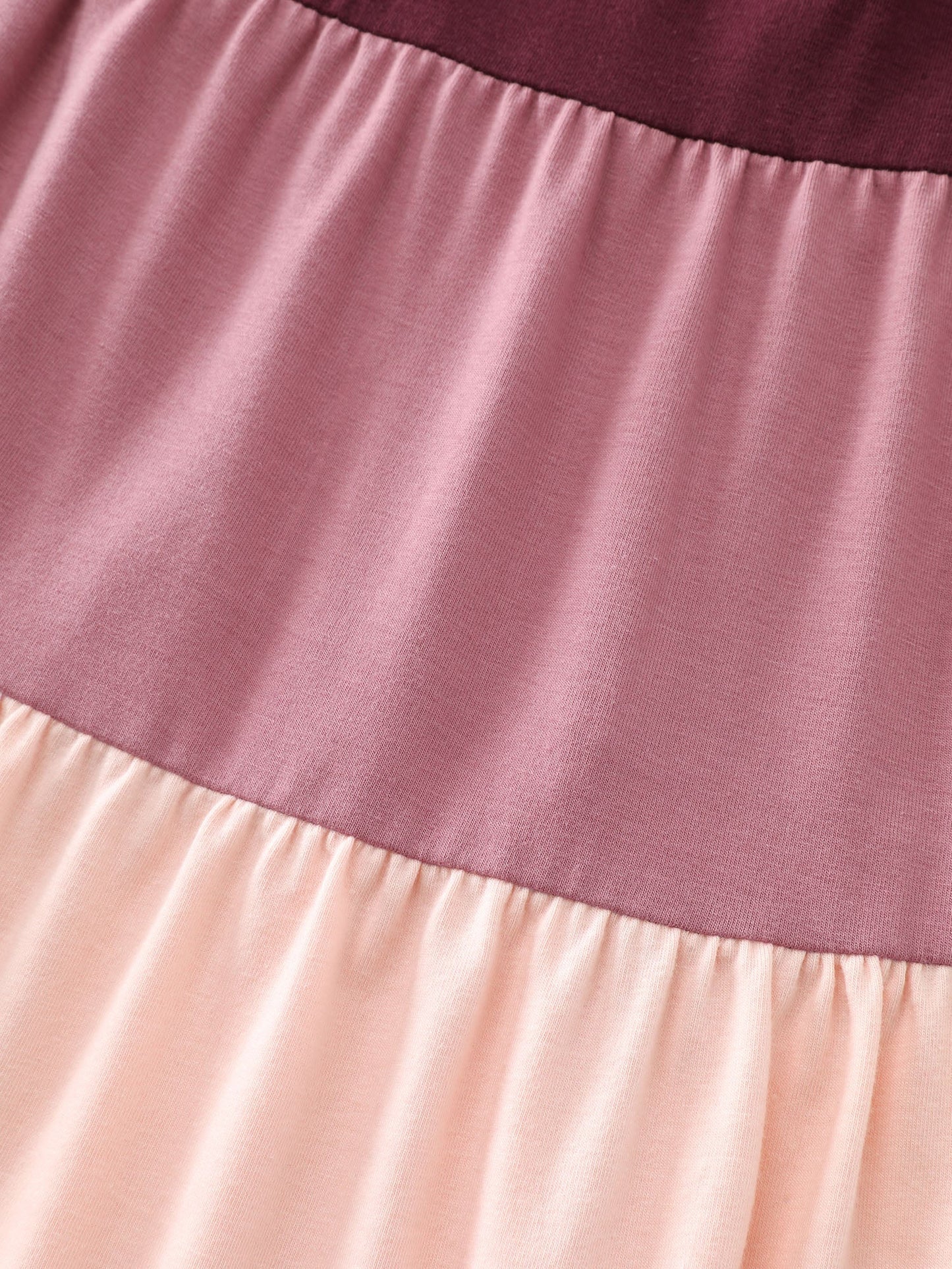 Colorblock Notched Collar Tiered T-Shirt