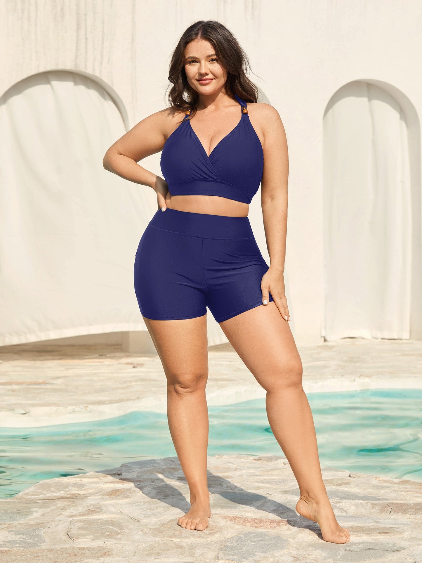 Sculpting Pockets Solid Swim Bottoms