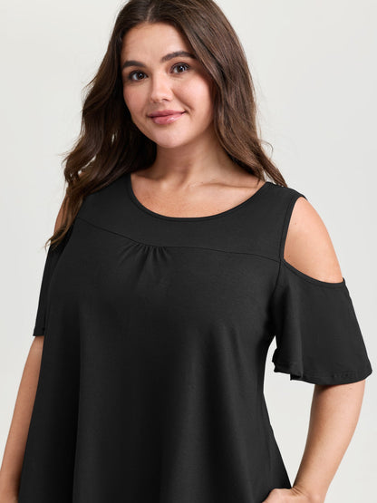 Supersoft Bust-Friendly Shoulder Cut-Out T-Shirt