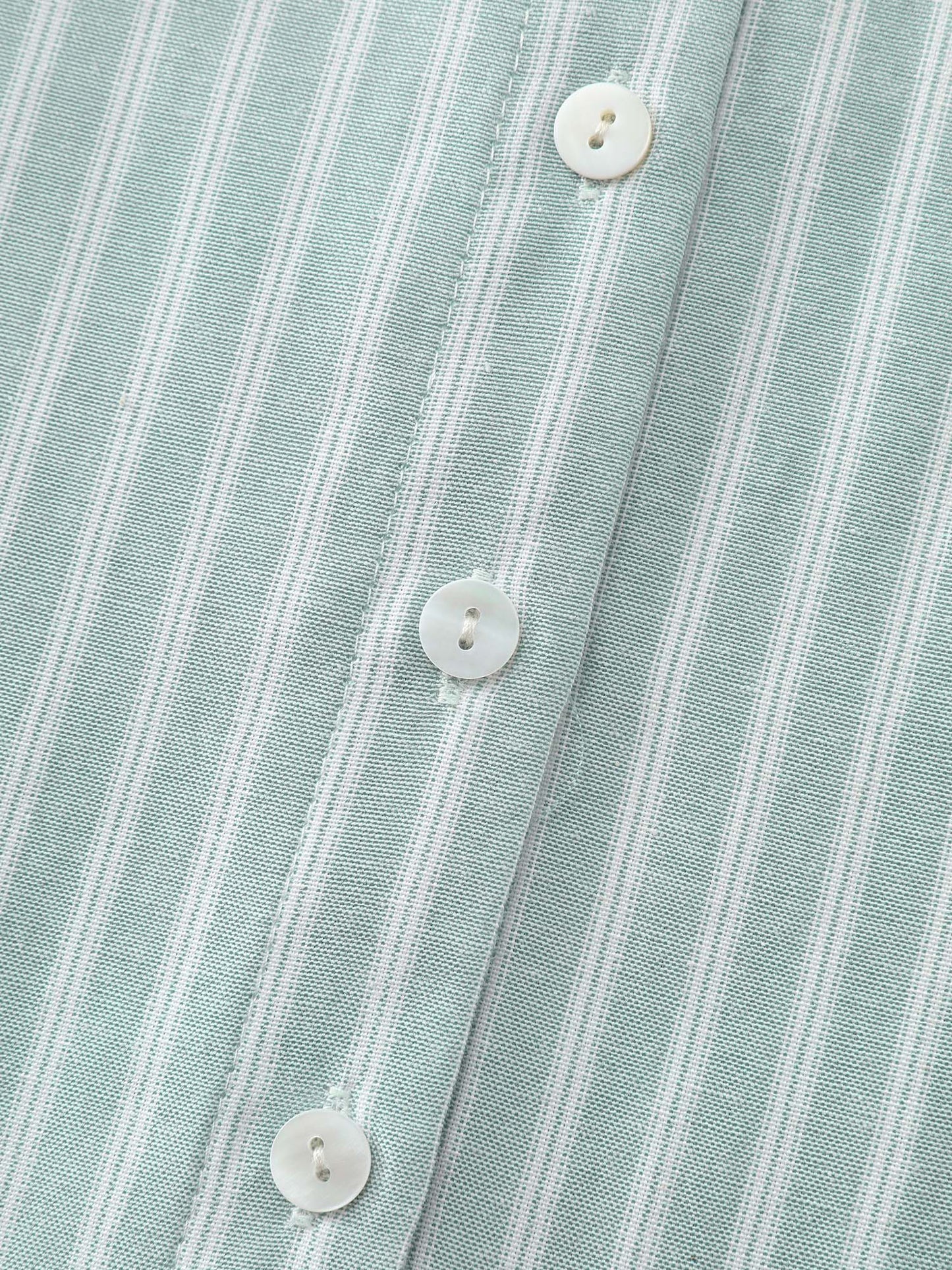Striped Cut-Out Embroidery Blouse