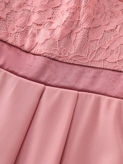 Soft Romance Sheer Lace Midi Dress