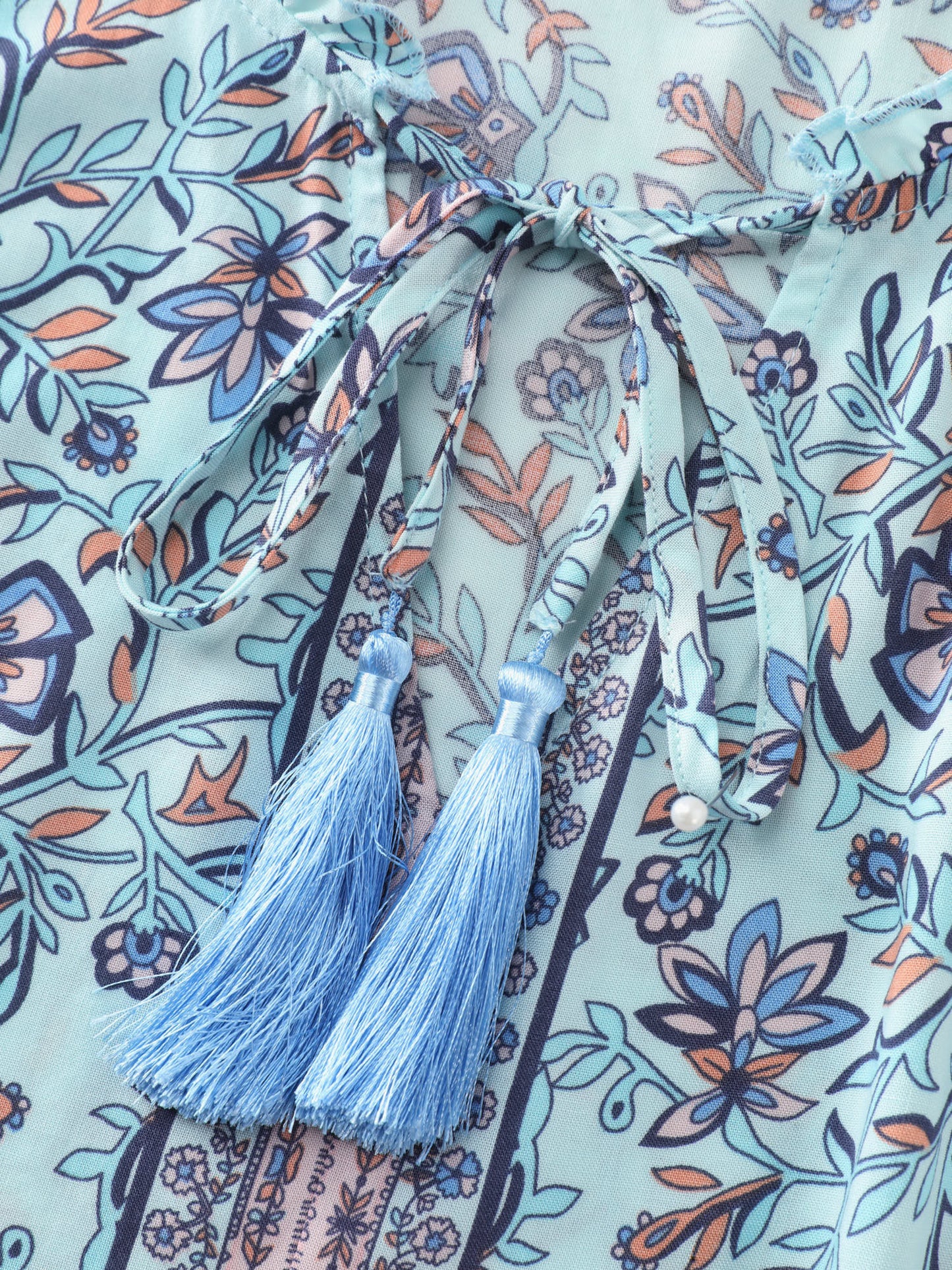 Boho Romance Bust-Friendly Drawstring Blouse