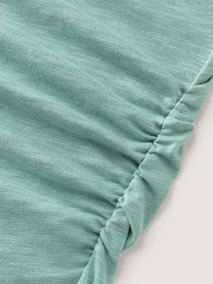 Plain V-Neck Drape T-Shirt