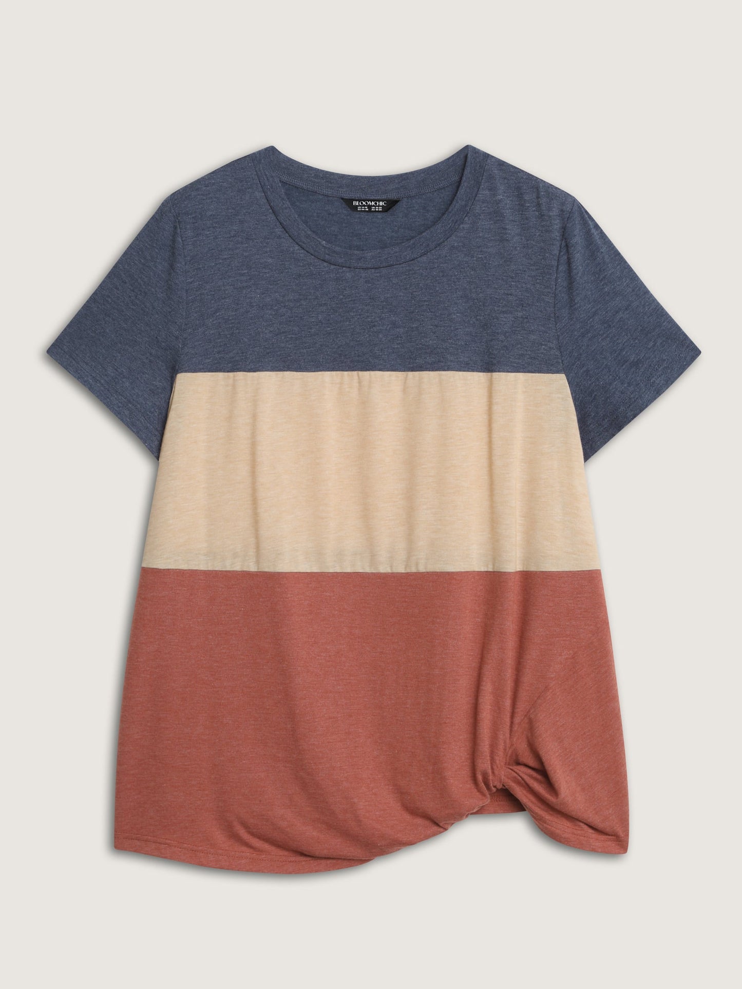 Supersoft Colorblock Twist Hem T-Shirt