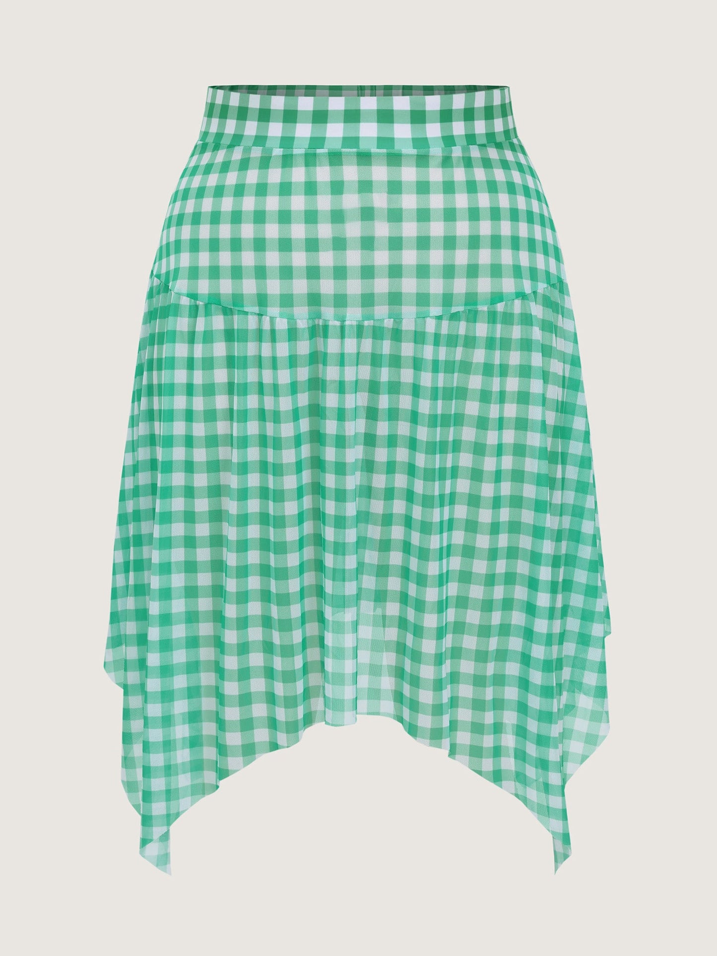 Check Print Cut-Out One-Piece Swimsuit