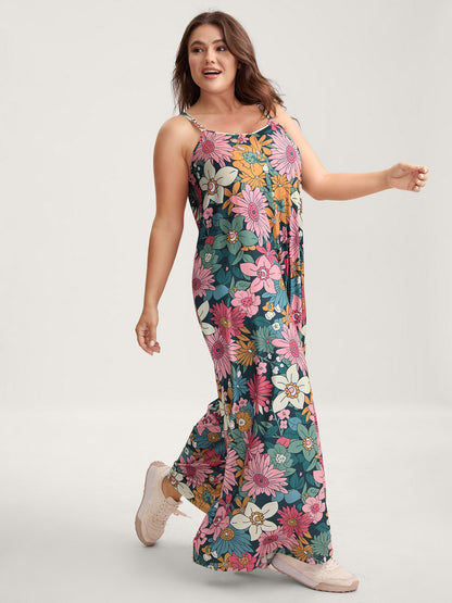 plus size Vivid Groove Stretchy Adjustable Jumpsuit