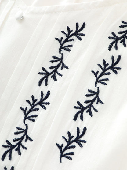 Supersoft Embroidered Cut Out Blouse