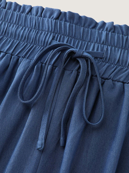 Supersoft Denim-Like Wide Leg Pants