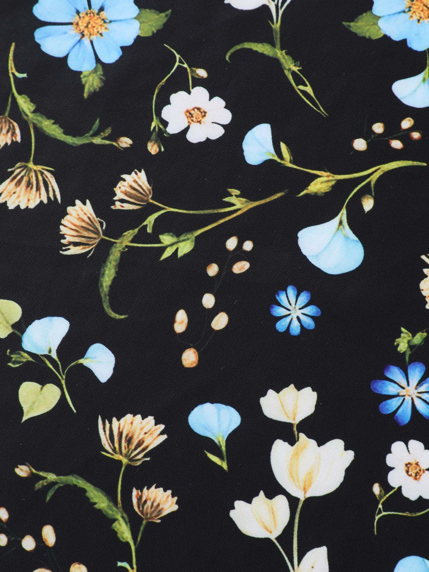 Floral Print Cinched Flared Swim Dress