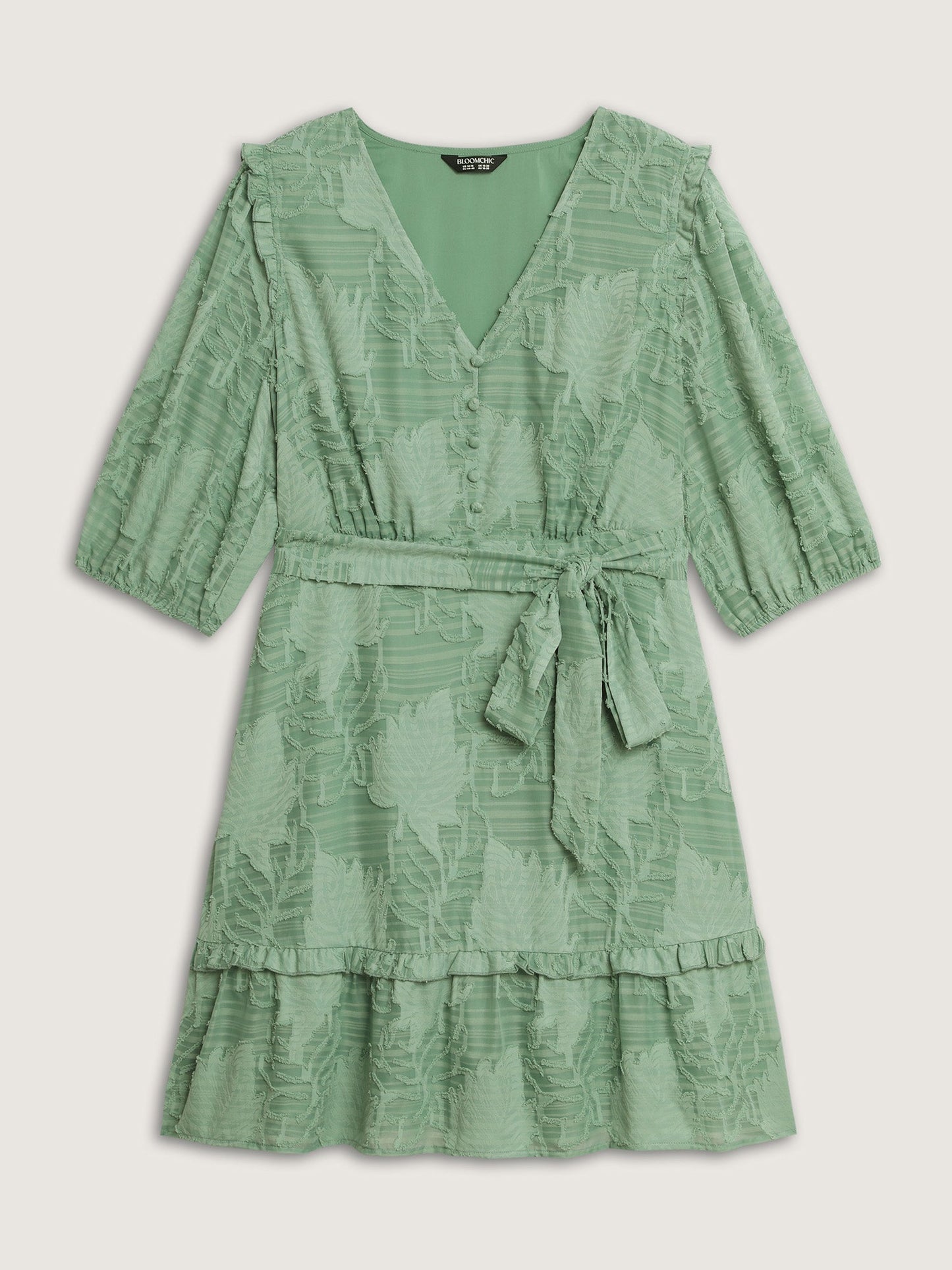 Floral Print Waist-Tie Ruffled Mini Dress