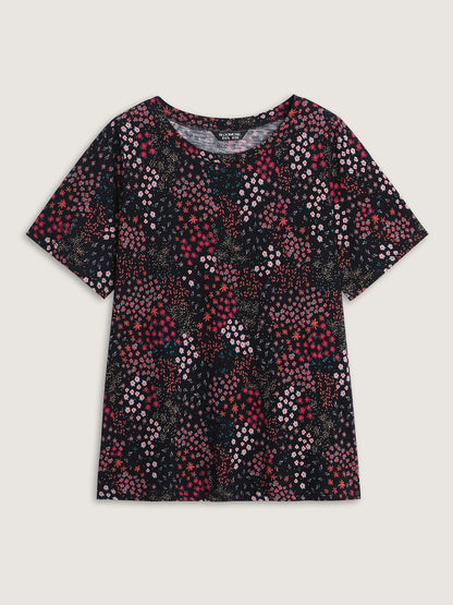 Pure Cotton Dense Floral Print T-Shirt