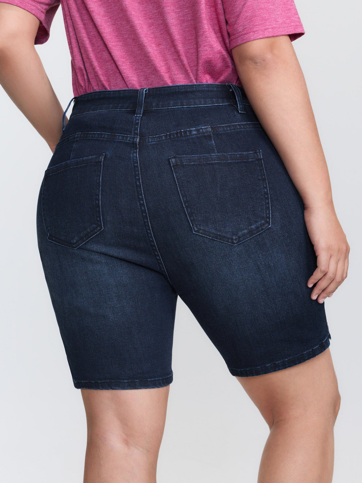 Stretchy Skinny-Fit Denim Shorts