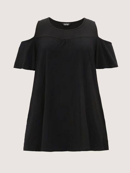 Supersoft Bust-Friendly Shoulder Cut-Out T-Shirt