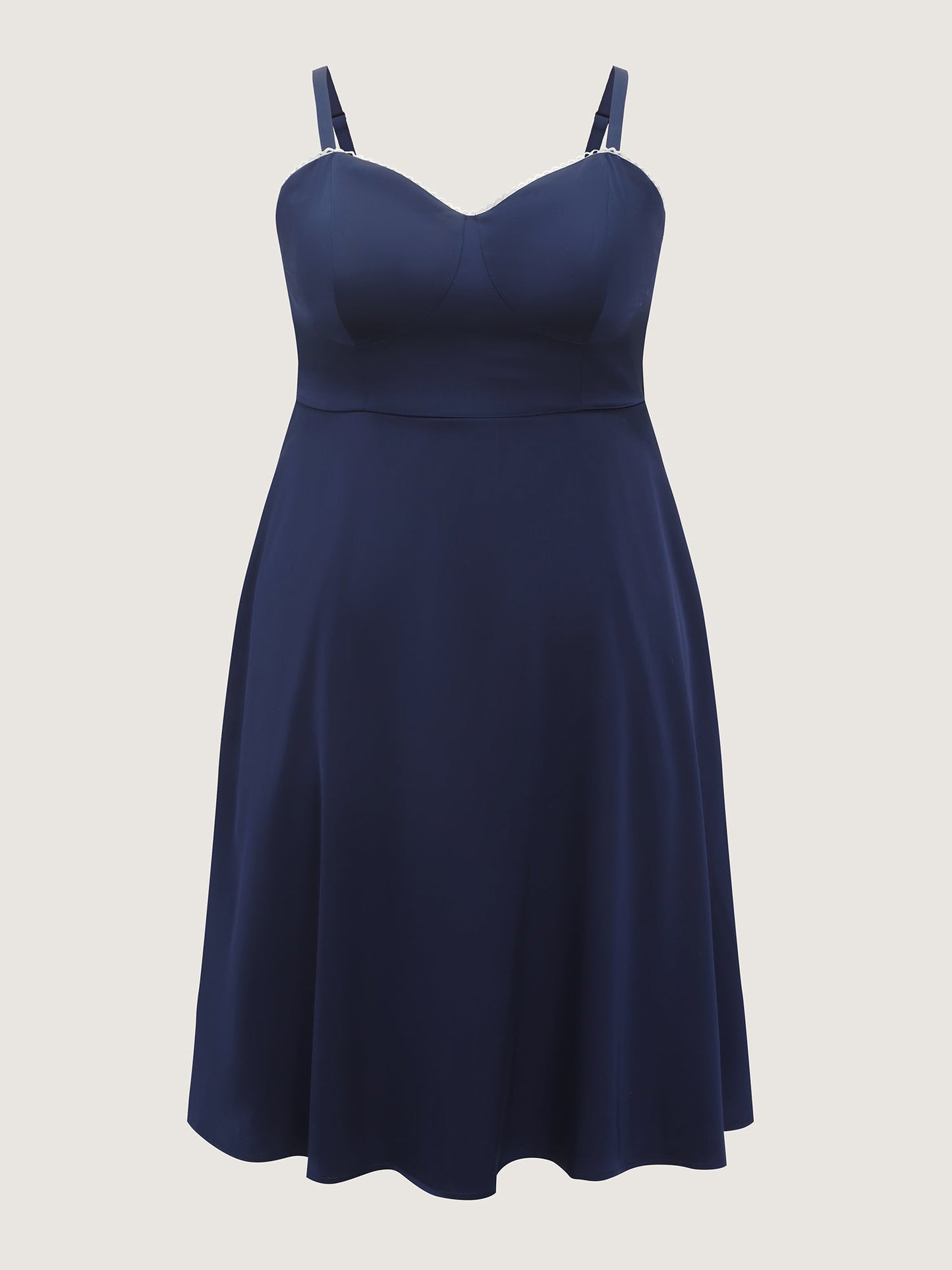 Lace Supportive Bra Fit And Flare Midi Dress