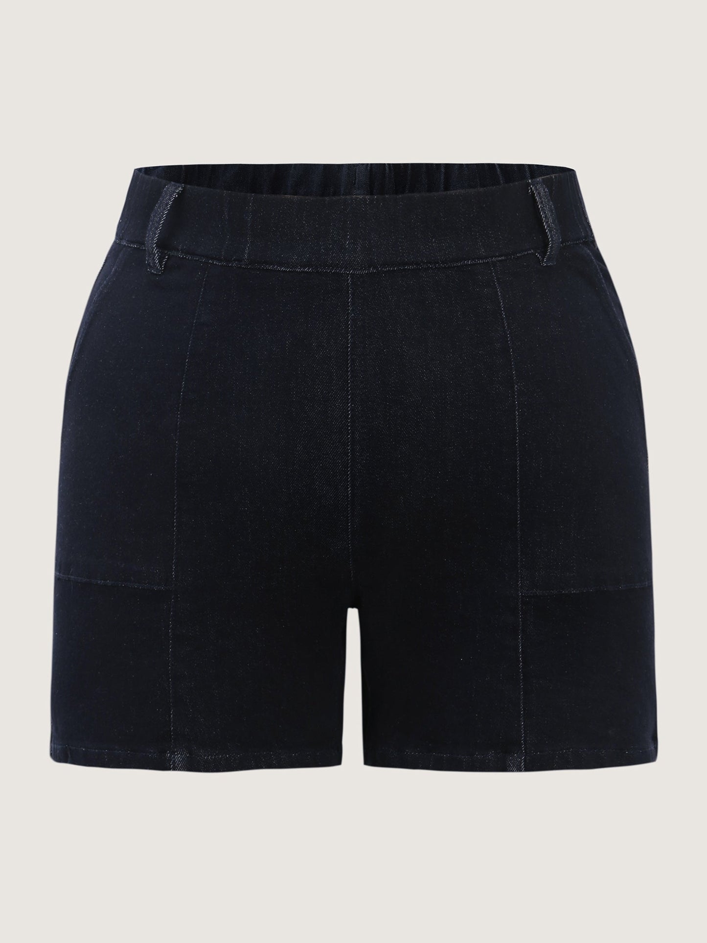 Supersoft Mid-Rise Straight-Leg Denim Shorts