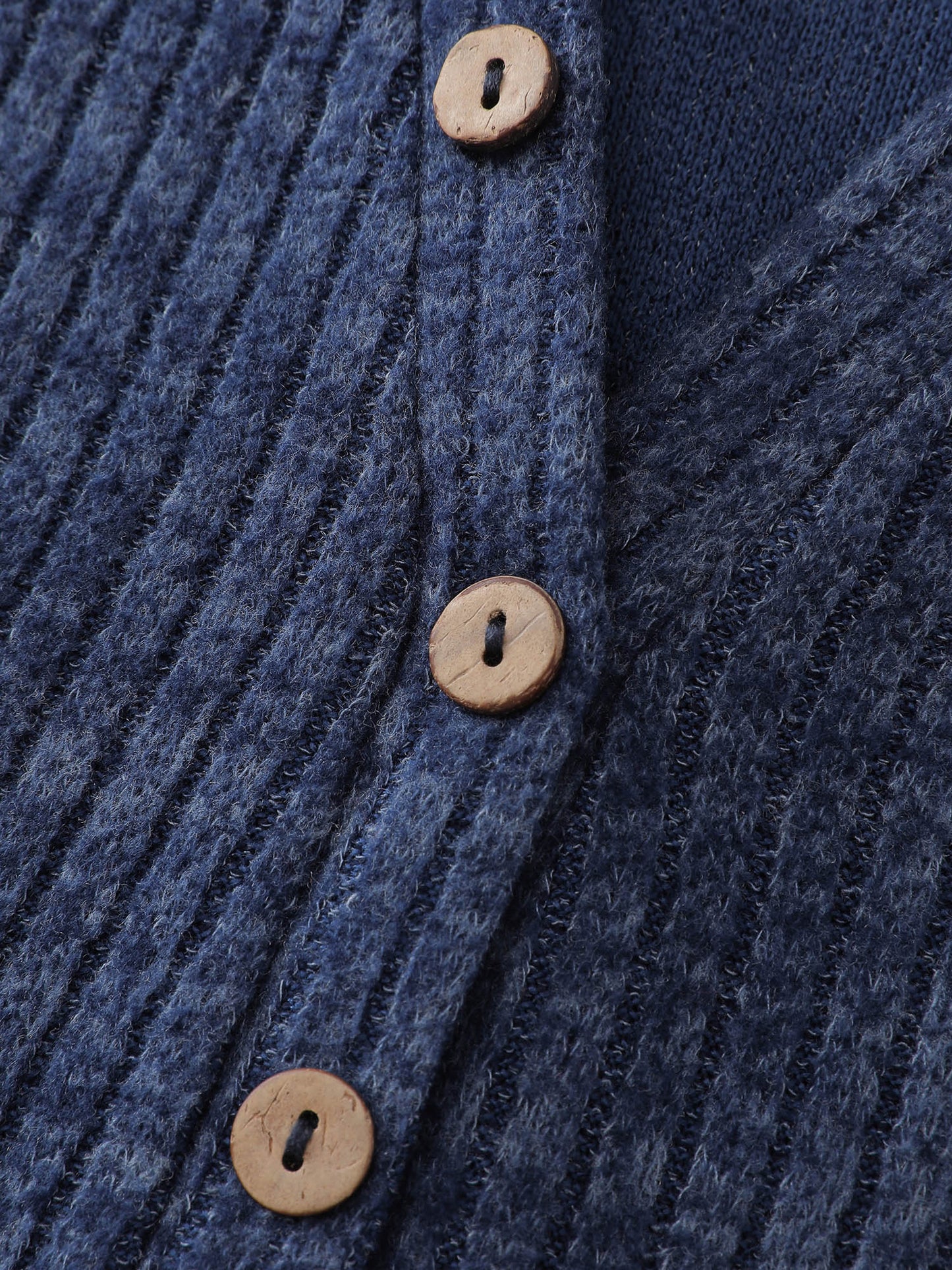 Ribbed Stripe Button Placket T-Shirt