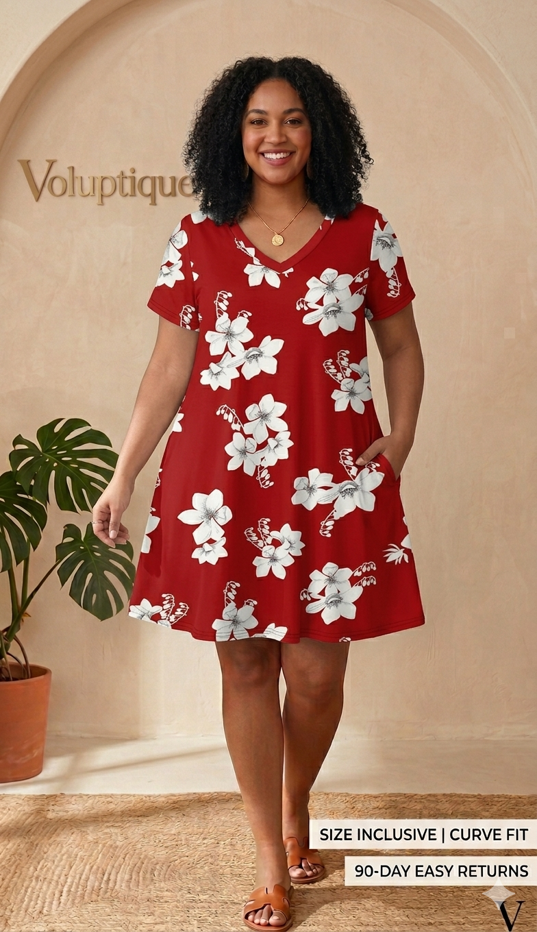 Summer Dresses for Women Casual Loose T Shirt Dress with Pockets Beach Vacation Outfits S-4XL